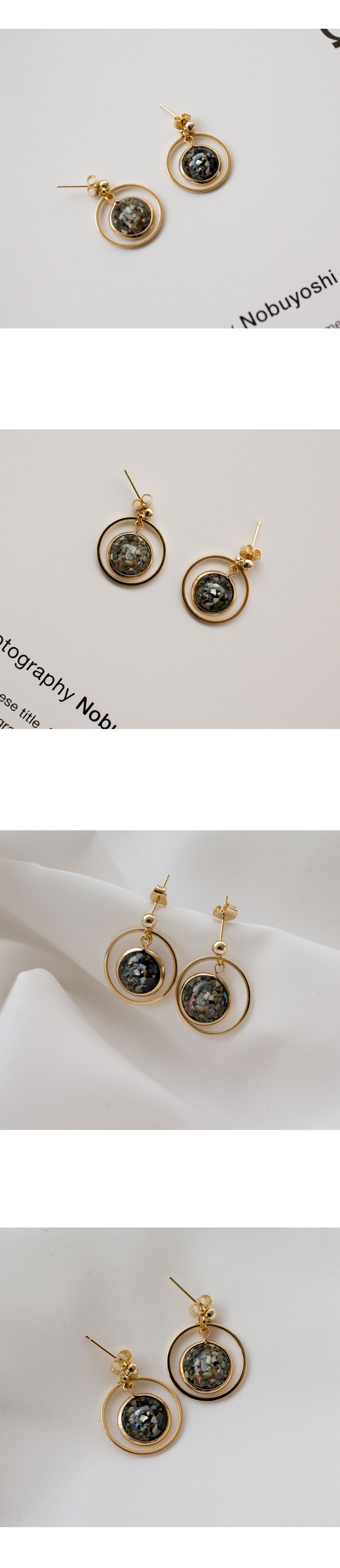 Earcrafted Earrings Rounded Layered Drop Earrings 