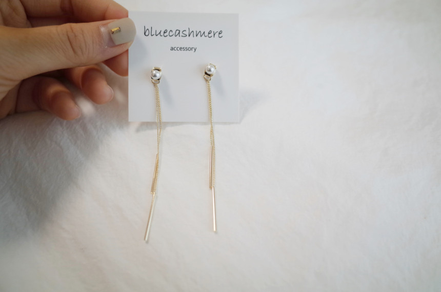 Simple pearl drop earrings goddess styling shimmer