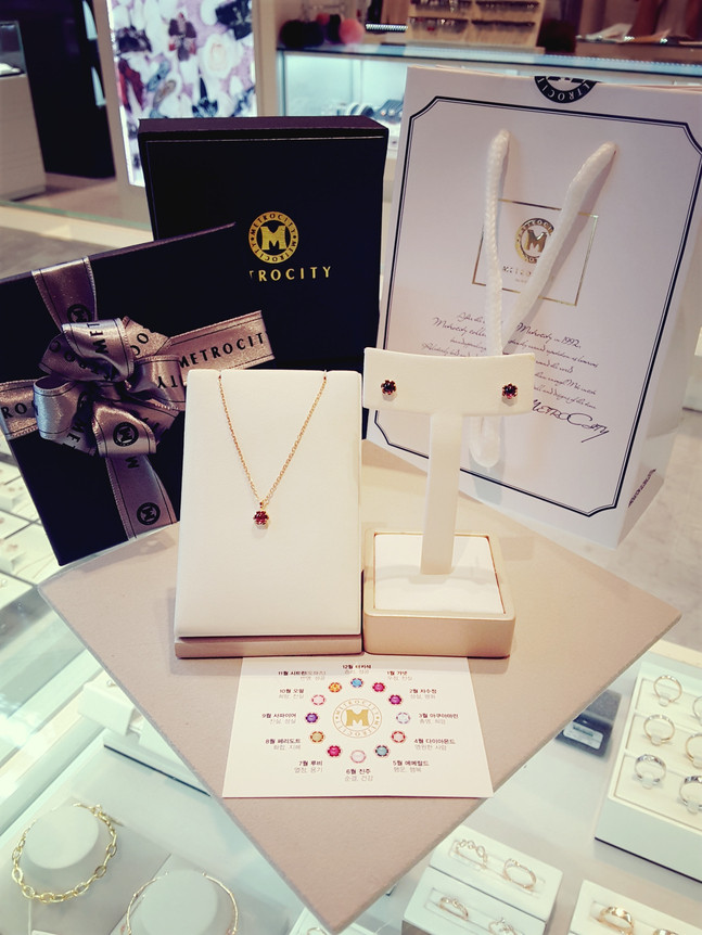 Metro City Jewelry January Birthstone Garnet Neckl