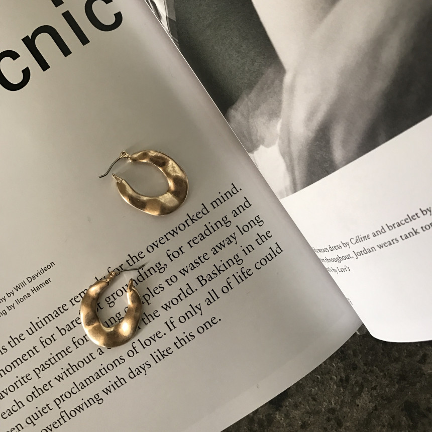 Bell wave earring Women in their 20s High quality 