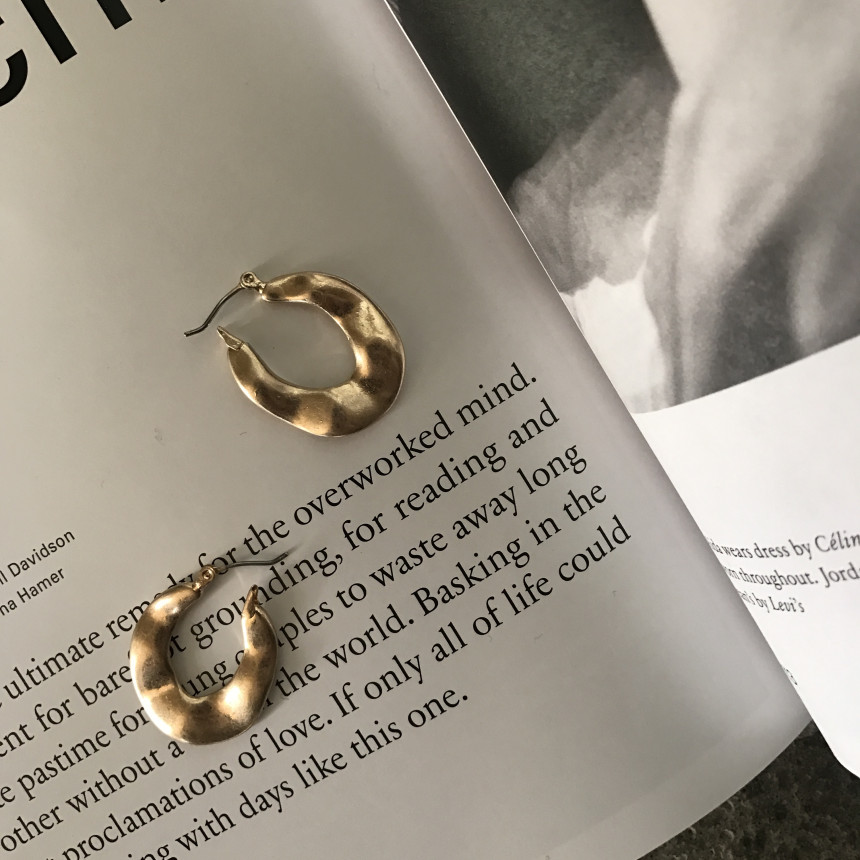 Bell wave earring Women in their 20s High quality 