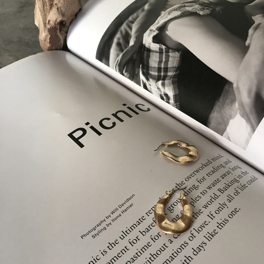 Bell wave earring Women in their 20s High quality 