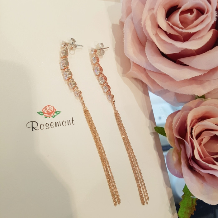 Rose Montgomery NEW BRASS bling bling tassel drop 