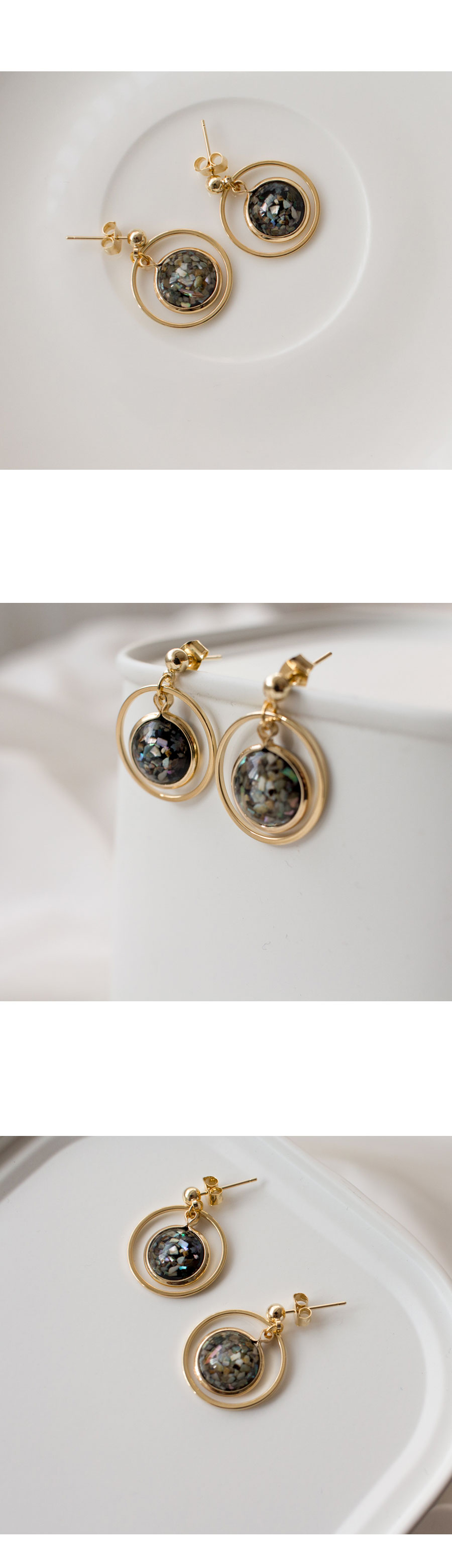 Earcrafted Earrings Rounded Layered Drop Earrings 