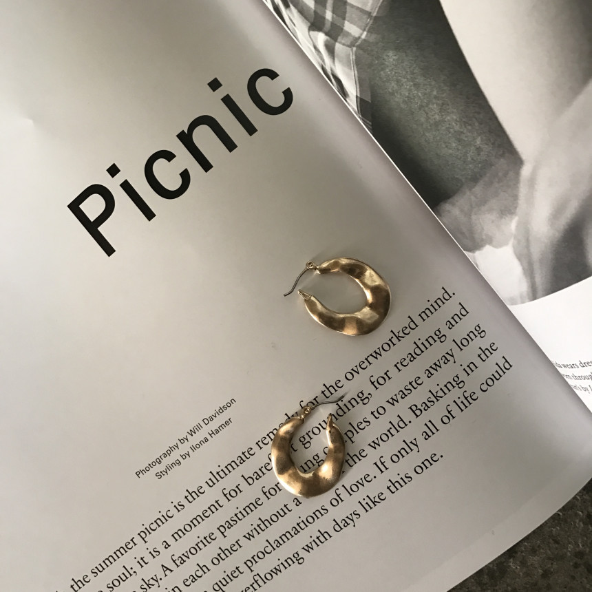 Bell wave earring Women in their 20s High quality 