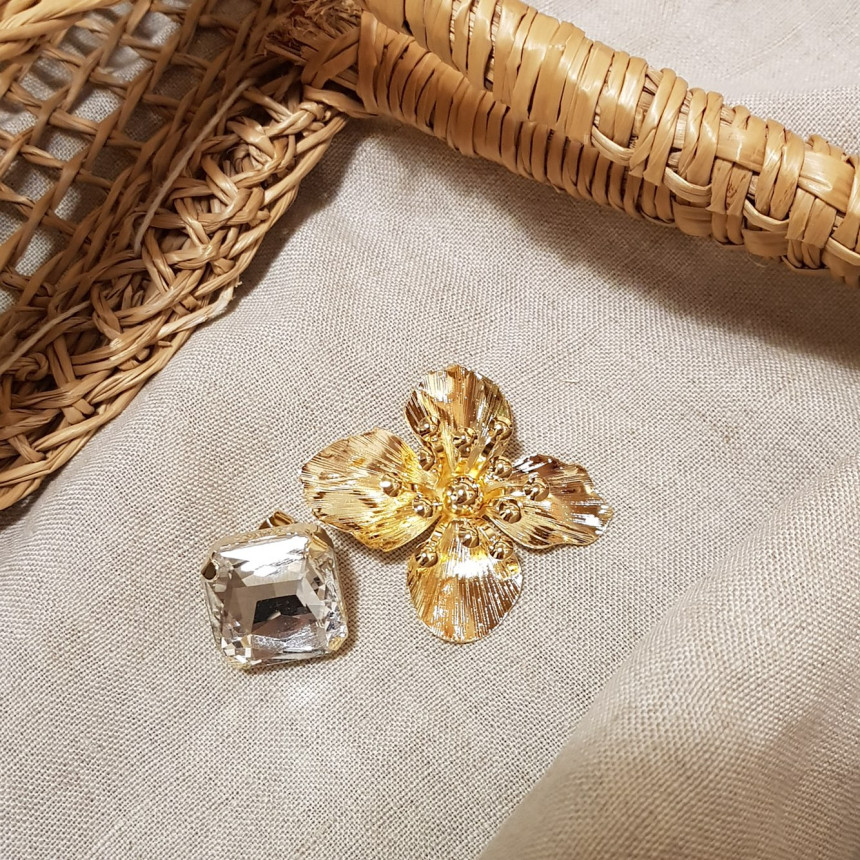 Tenbic Flower Cubic Earring Earrings Feminine Styl