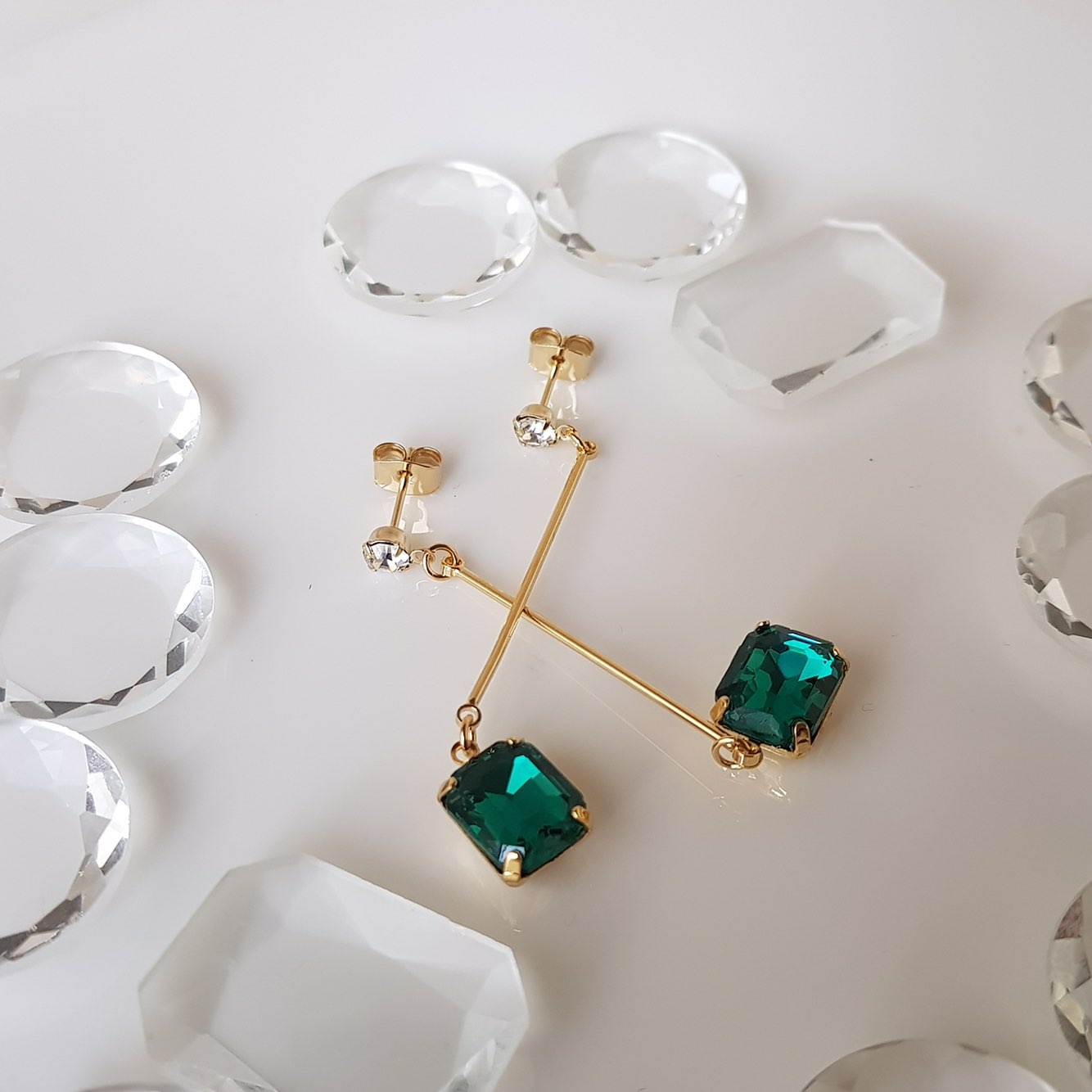 Della Long Swarovski Earrings Sikh Dodgy Style Dai