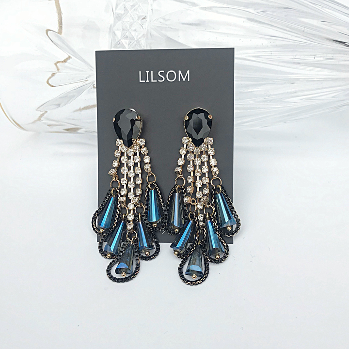 Moulin Rouge Bold Drop Earrings Vintage Luxurious 