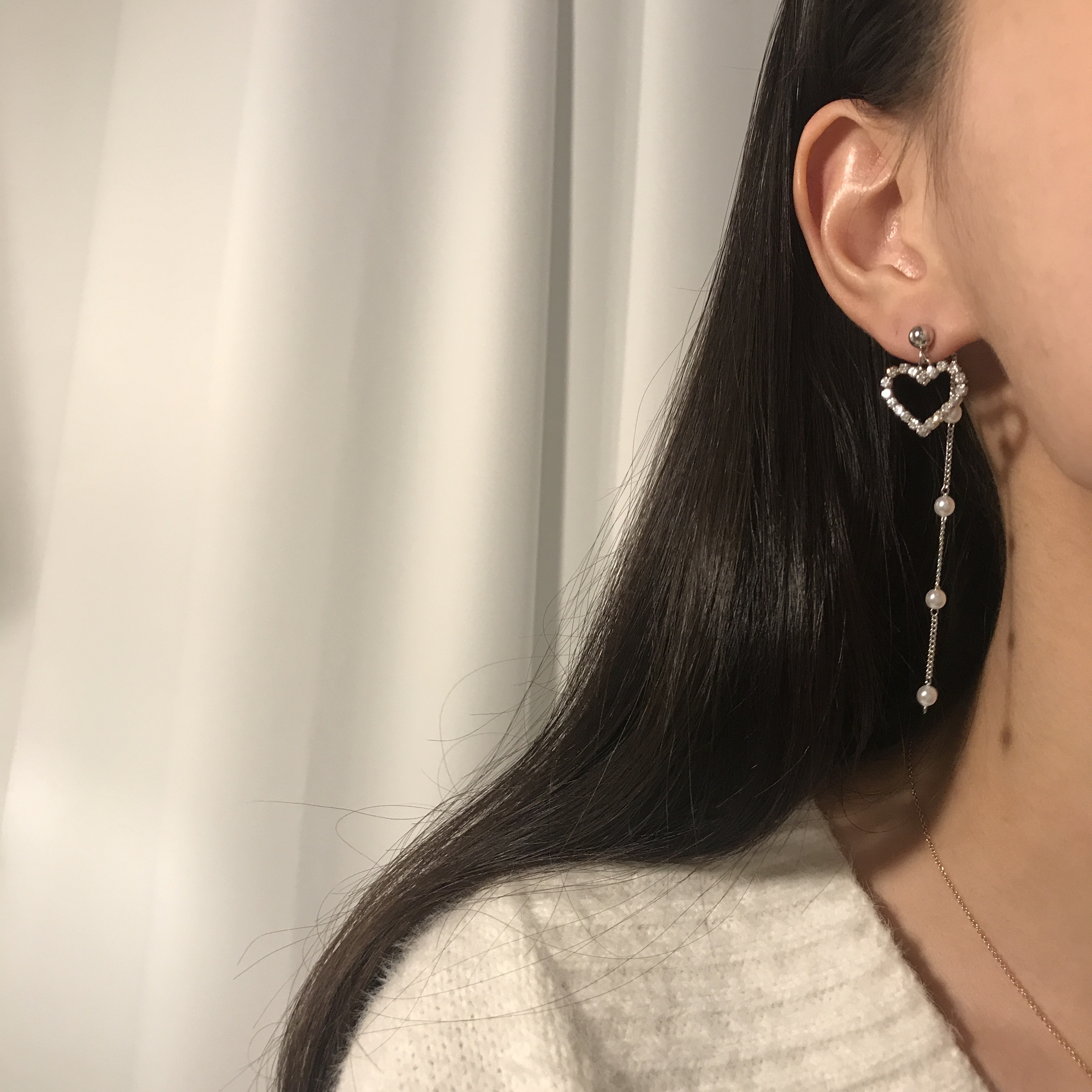 Silver Silver 925 Dream Heart Drop Earring Celebri