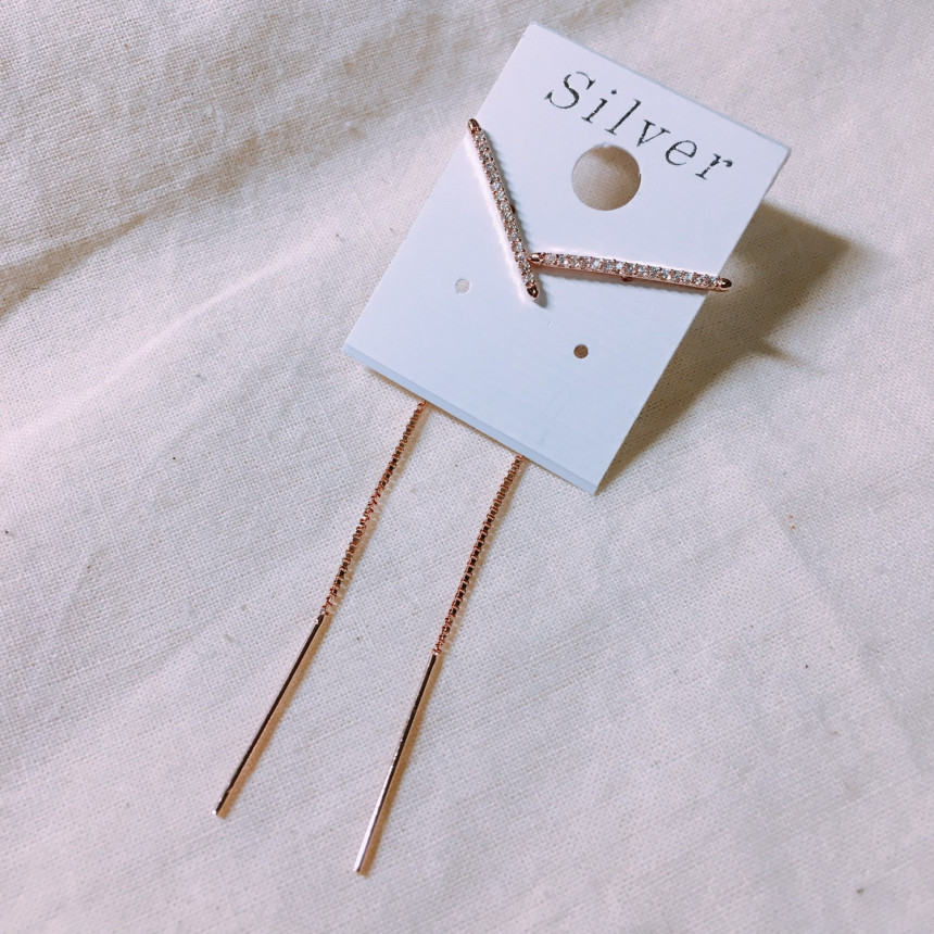 Lucca slim bar earrings LKJ1024 female attractive 