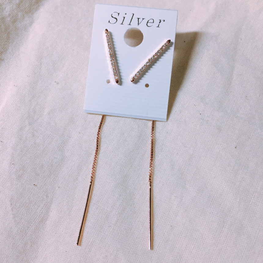 Lucca slim bar earrings LKJ1024 female attractive 