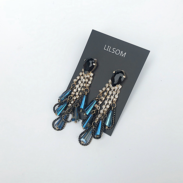 Moulin Rouge Bold Drop Earrings Vintage Luxurious 