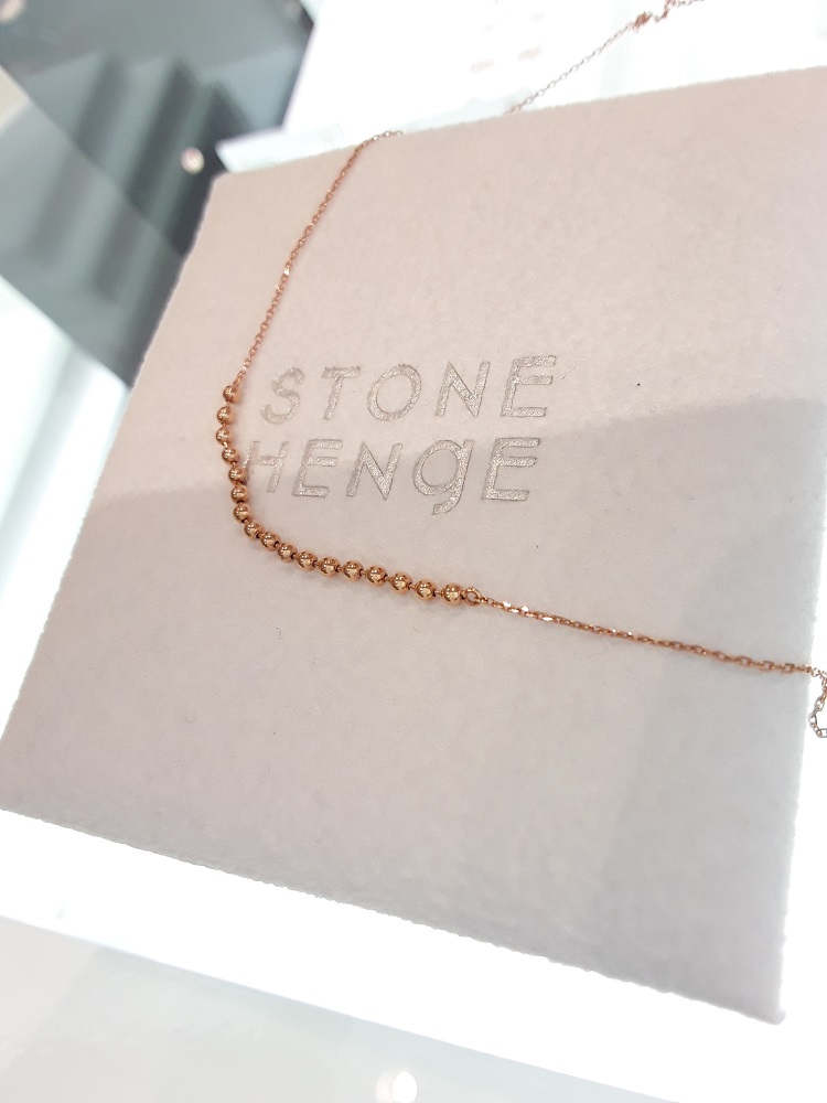 Stonehenge rose gold necklace I0056 Daily coordina