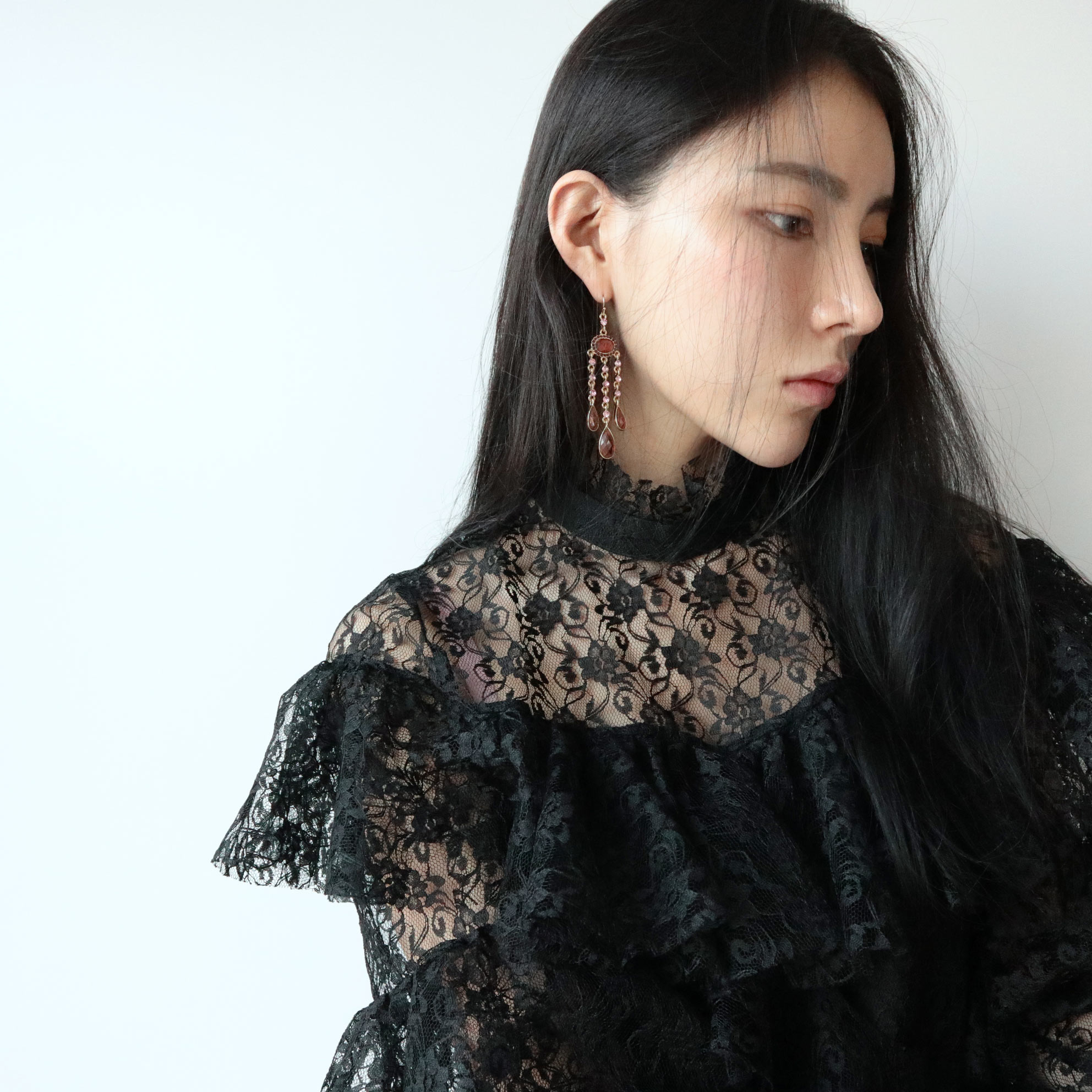 Vintage Bohemian Pink Cubic Drop Earrings Unique U