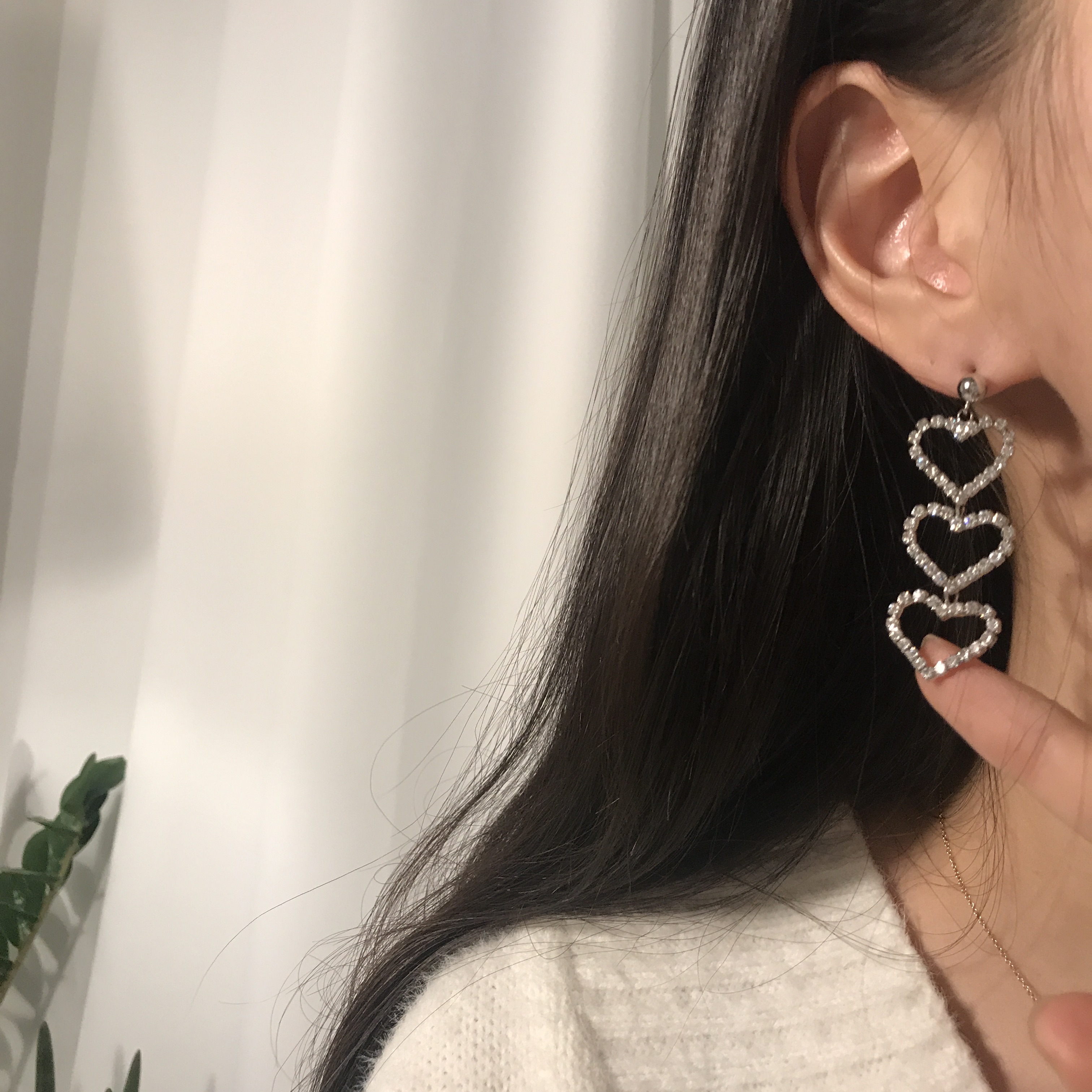 Silver Silver 925 Dream Heart Drop Earring Celebri