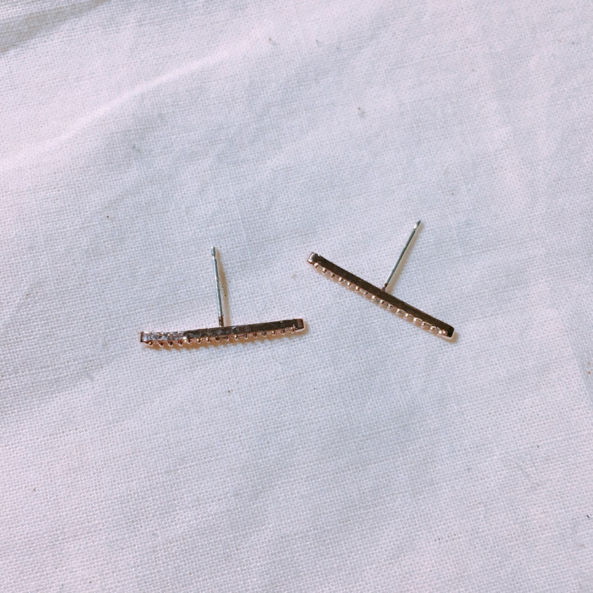 Lucca slim bar earrings LKJ1024 female attractive 