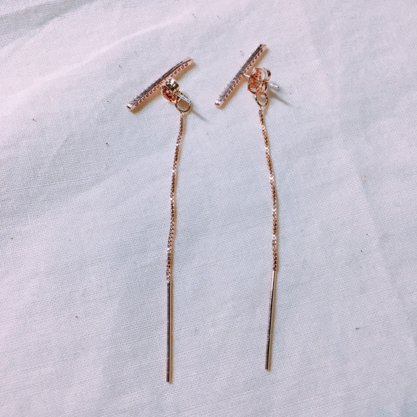 Lucca slim bar earrings LKJ1024 female attractive 