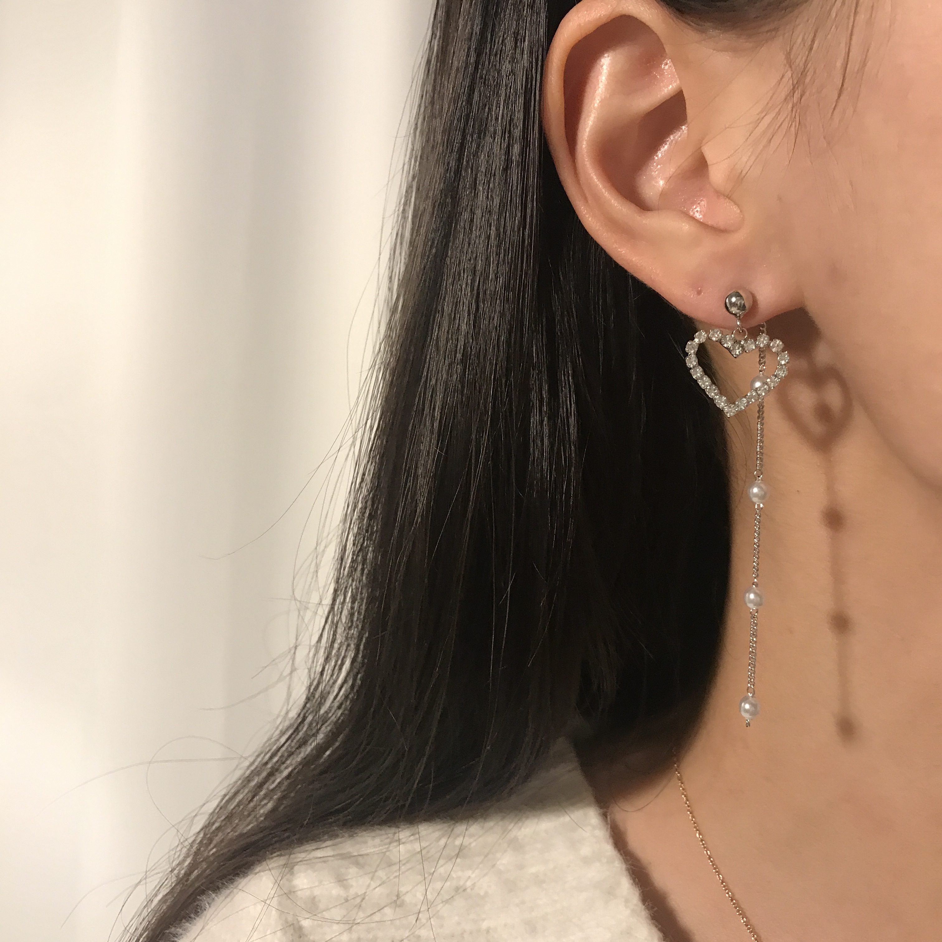 Silver Silver 925 Dream Heart Drop Earring Celebri