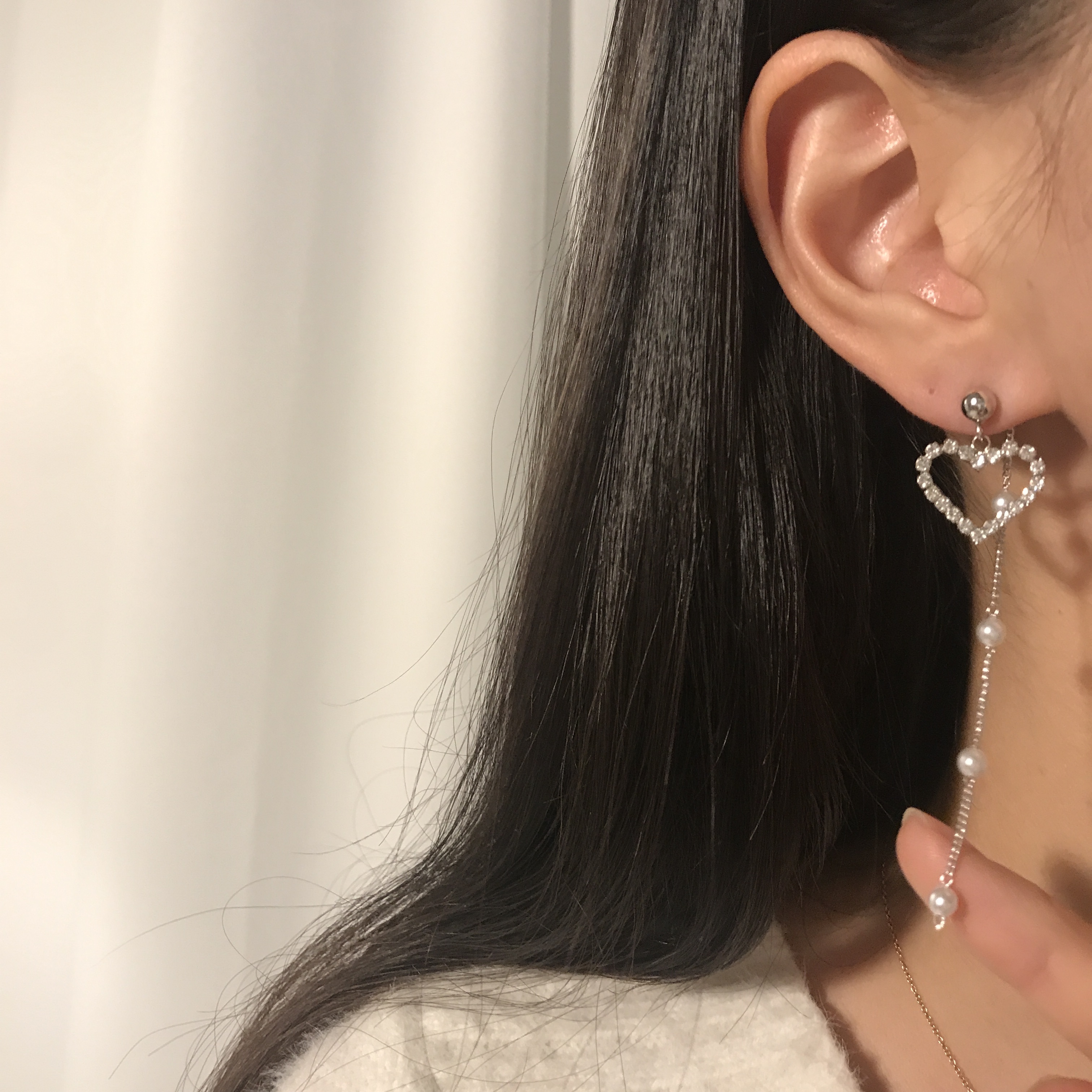 Silver Silver 925 Dream Heart Drop Earring Celebri