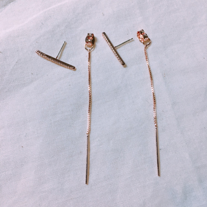 Lucca slim bar earrings LKJ1024 female attractive 