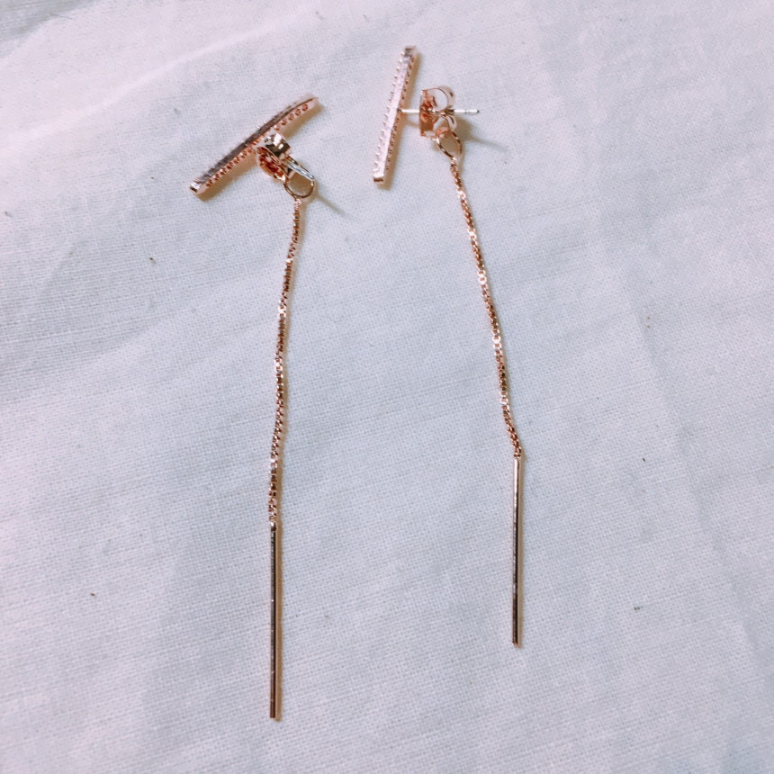 Lucca slim bar earrings LKJ1024 female attractive 