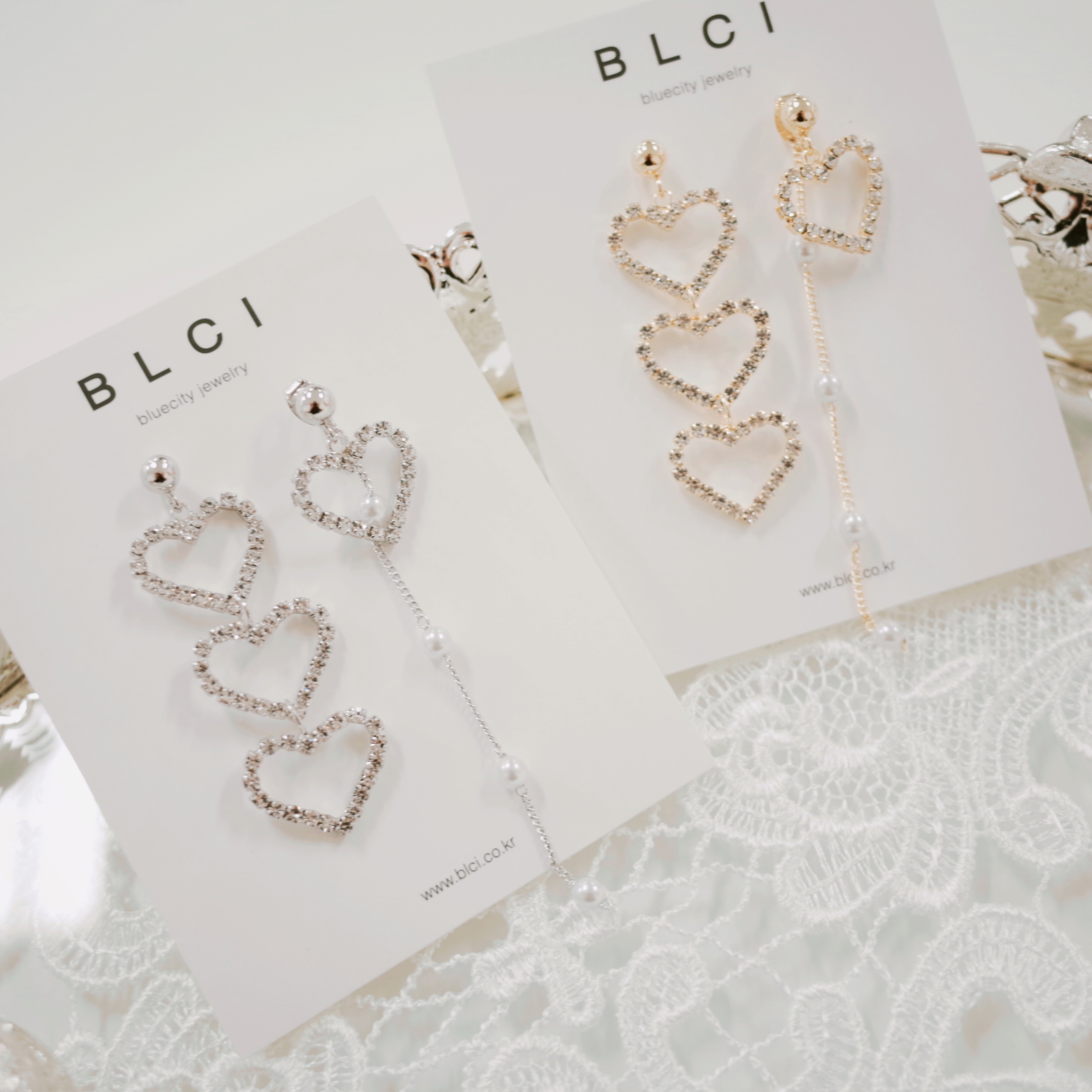 Silver Silver 925 Dream Heart Drop Earring Celebri