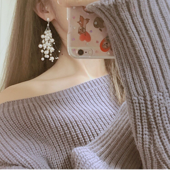 Pearl Earrings Pearl Earrings Point Cycle Good Bli