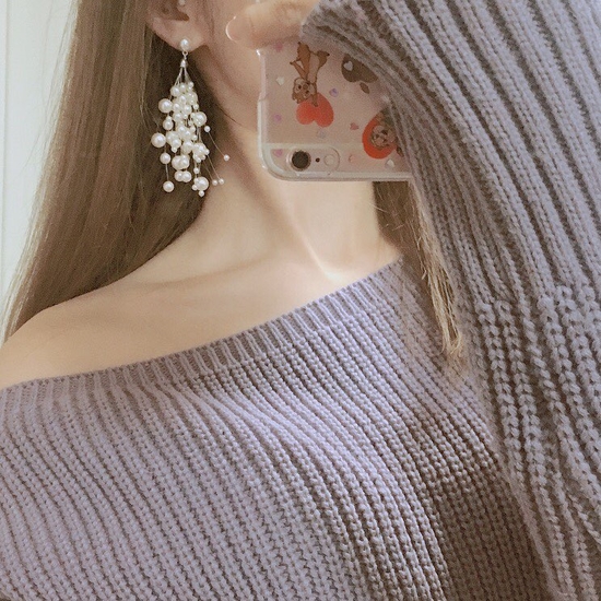 Pearl Earrings Pearl Earrings Point Cycle Good Bli