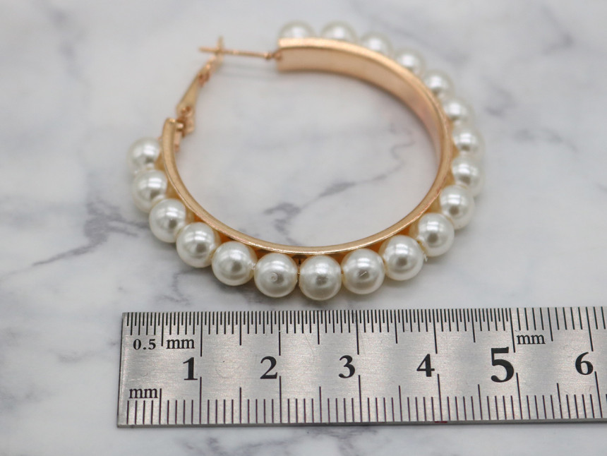 Bibs Pearl One-Touch Ring Earrings Jay Cave Drop D
