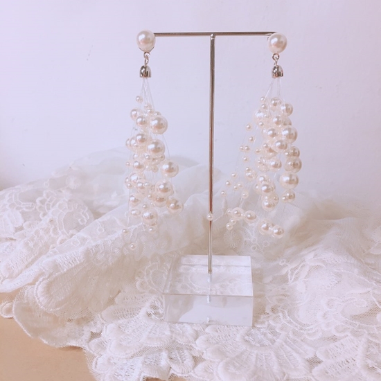 Pearl Earrings Pearl Earrings Point Cycle Good Bli