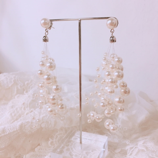 Pearl Earrings Pearl Earrings Point Cycle Good Bli