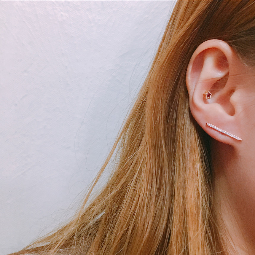 Lucca slim bar earrings LKJ1024 female attractive 