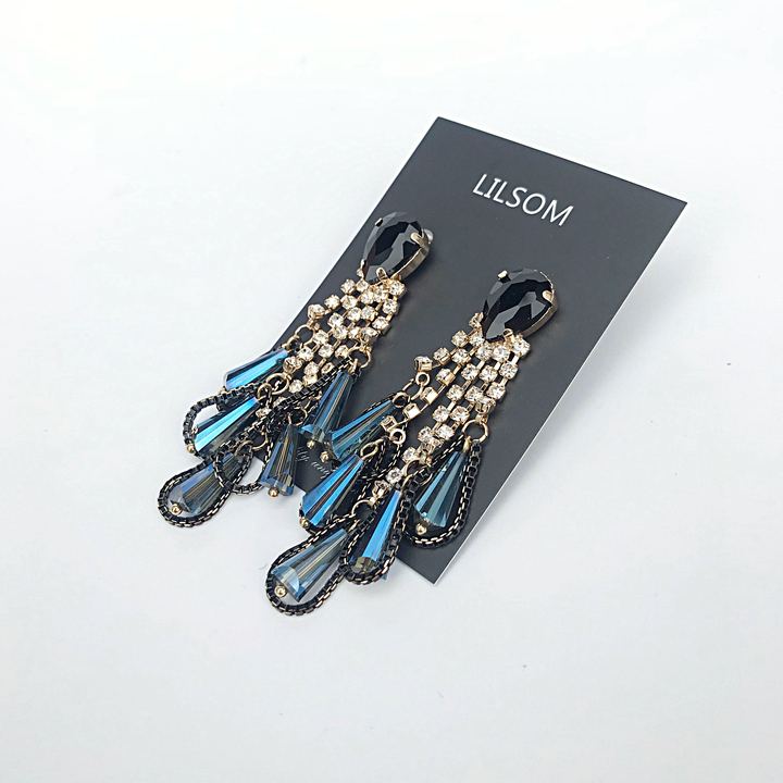 Moulin Rouge Bold Drop Earrings Vintage Luxurious 