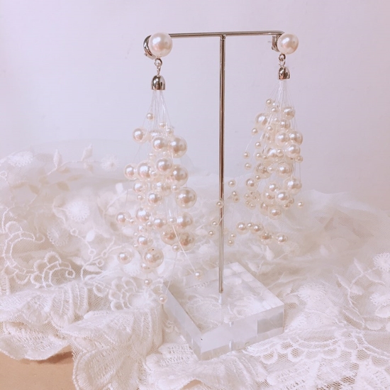 Pearl Earrings Pearl Earrings Point Cycle Good Bli