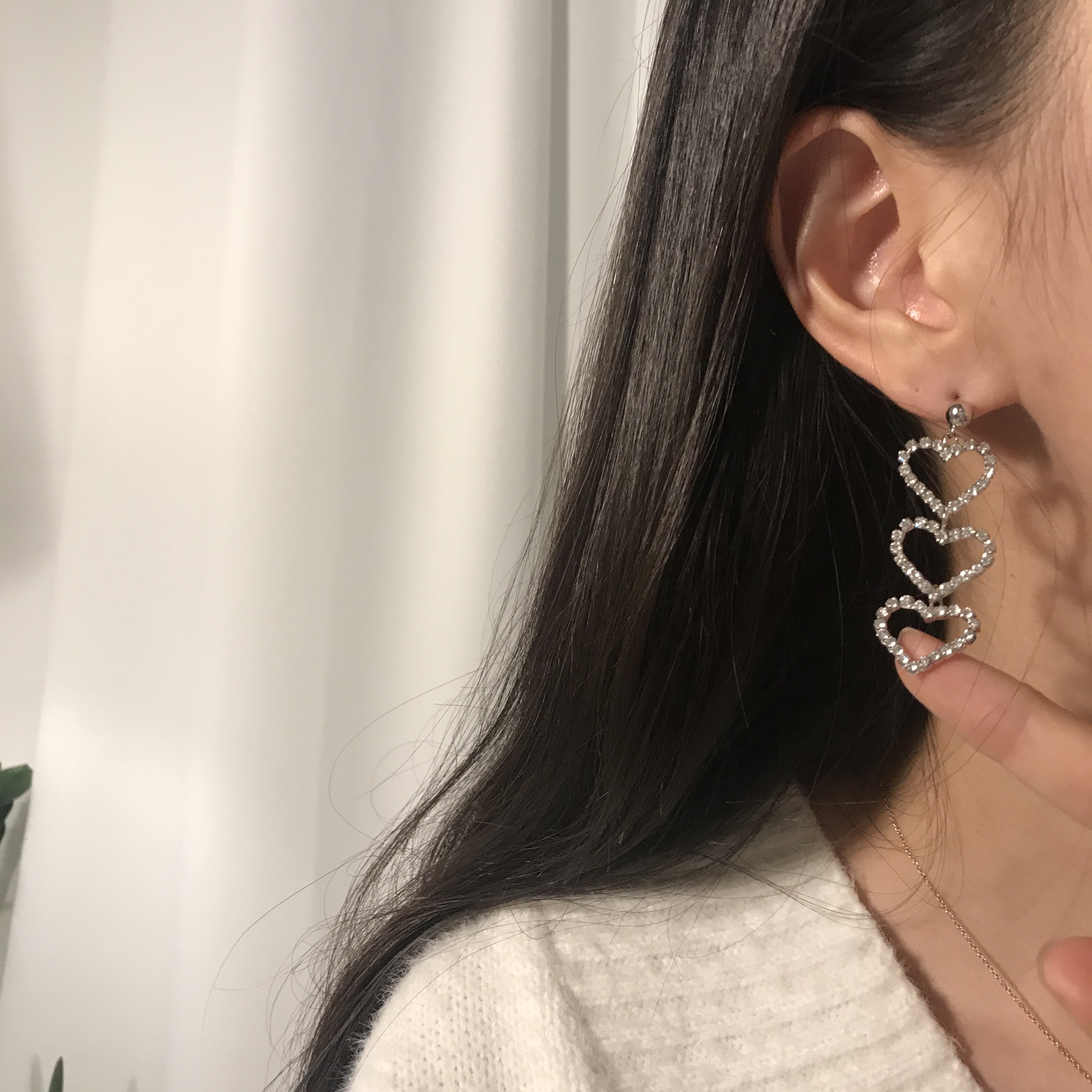 Silver Silver 925 Dream Heart Drop Earring Celebri