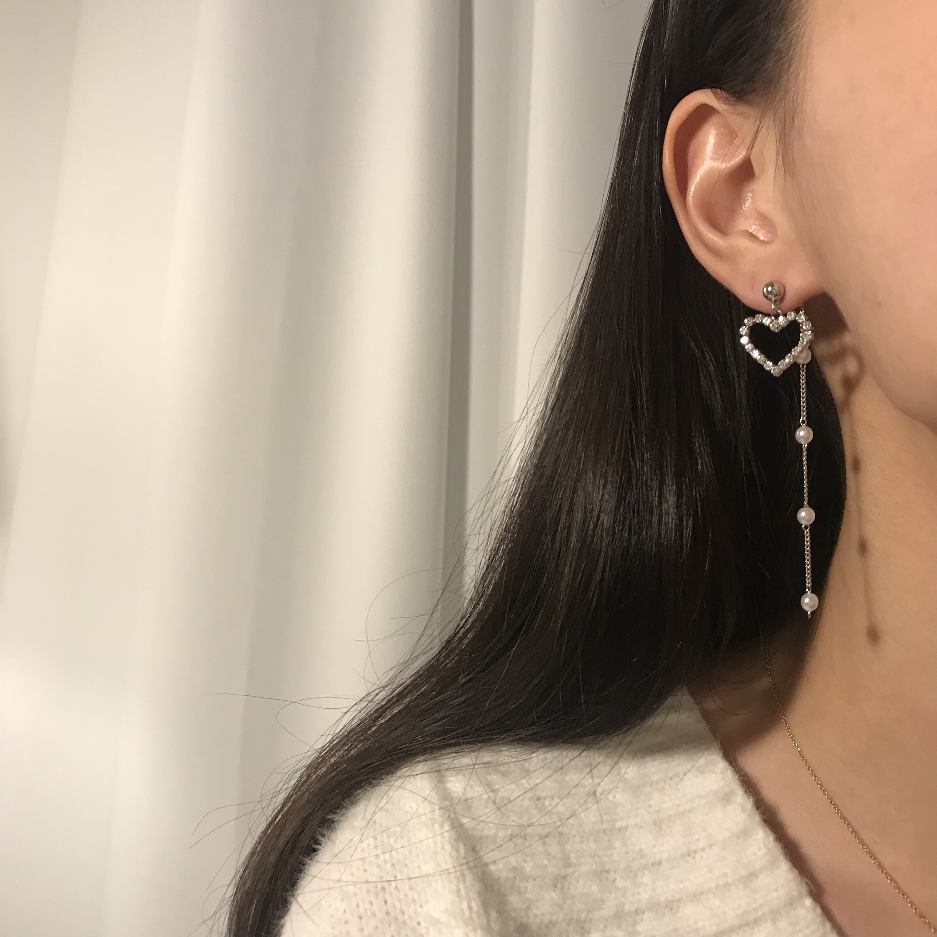 Silver Silver 925 Dream Heart Drop Earring Celebri