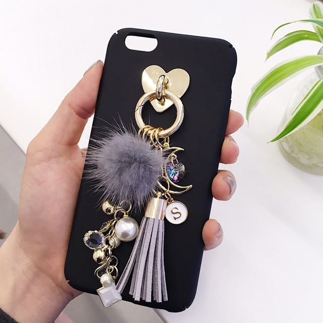 <b><p>Galaxy Note Pom foam Initi Keyring Tassel</p></b><b><p>ギャラクシーノート8ポンポンがイニシャルキーリングタッセルケースiPhone 8のガールフレンドの贈</p></b><br /><br /><p align='center'>