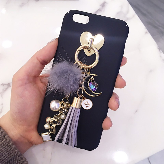 <b><p>Galaxy Note Pom foam Initi Keyring Tassel</p></b><b><p>ギャラクシーノート8ポンポンがイニシャルキーリングタッセルケースiPhone 8のガールフレンドの贈</p></b><br /><br /><p align='center'>