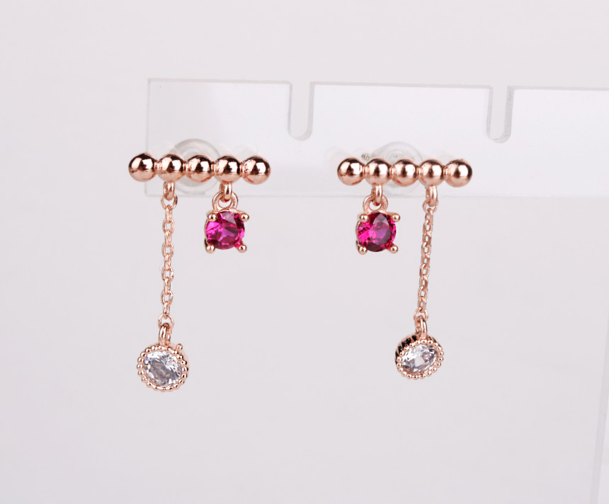 Volare p W-to-chain earrings SPE328 Edge charm tha