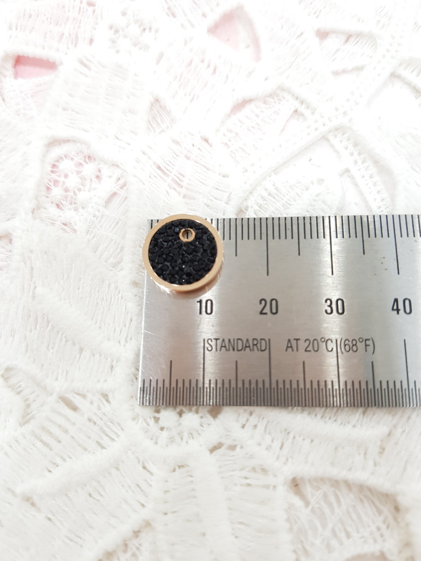 All Titanium Black Circle Mini Ring Earrings