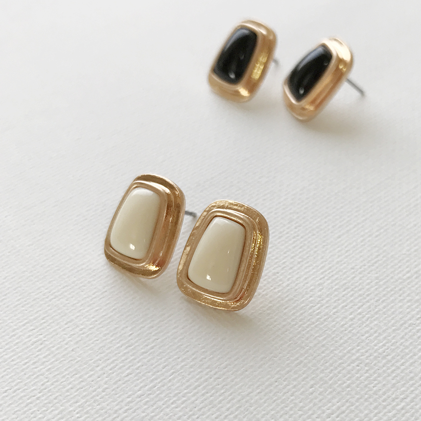 Button Vintage Antique Earring Simple Earring Drop