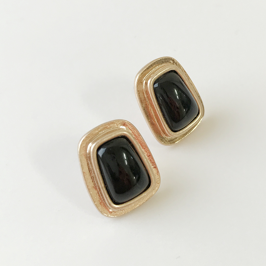 Button Vintage Antique Earring Simple Earring Drop