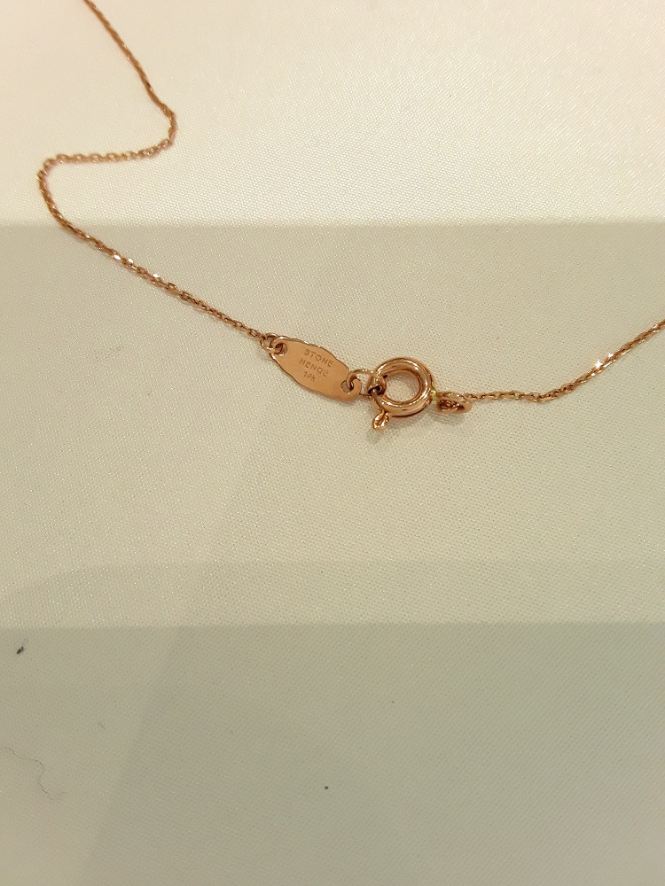 Stonehenge Rose Gold Necklace J0076 Minimal Style 