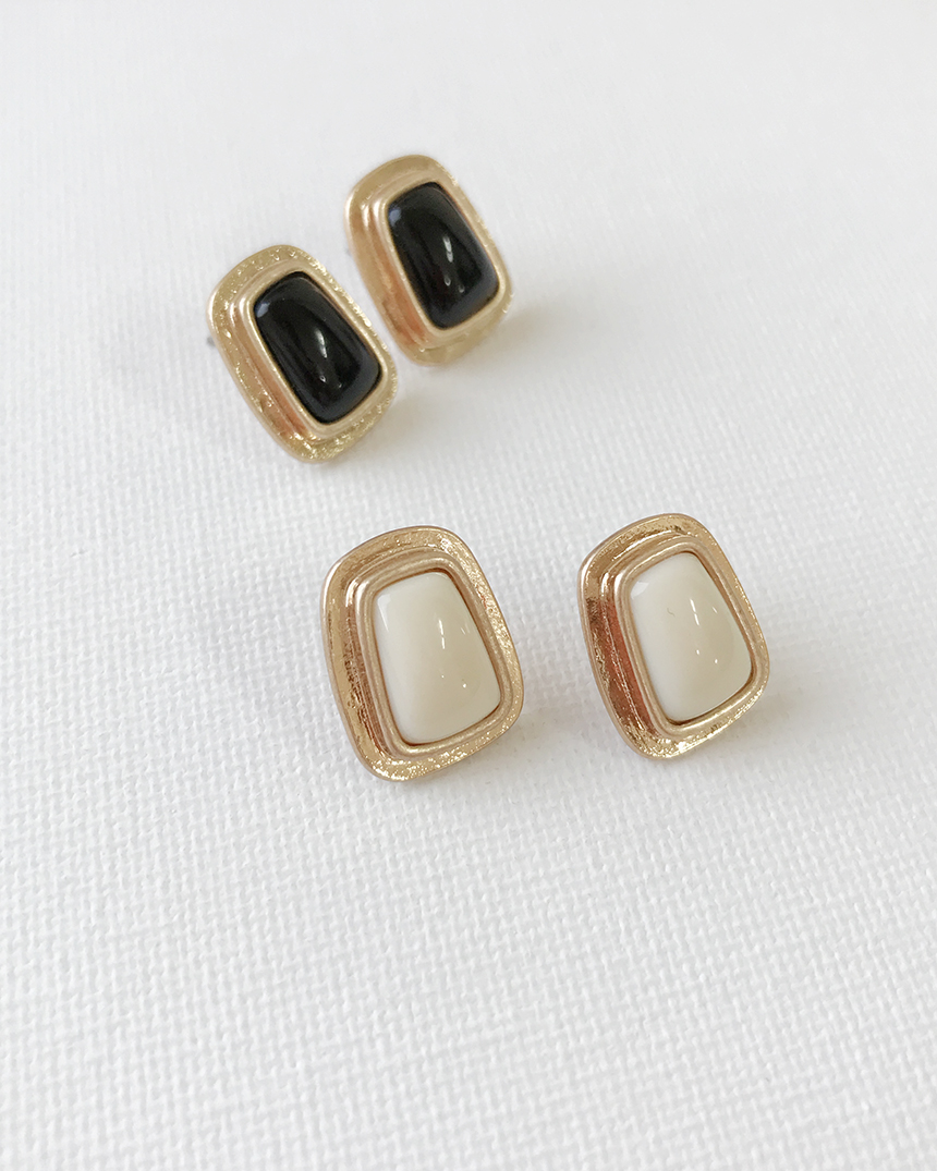 Button Vintage Antique Earring Simple Earring Drop