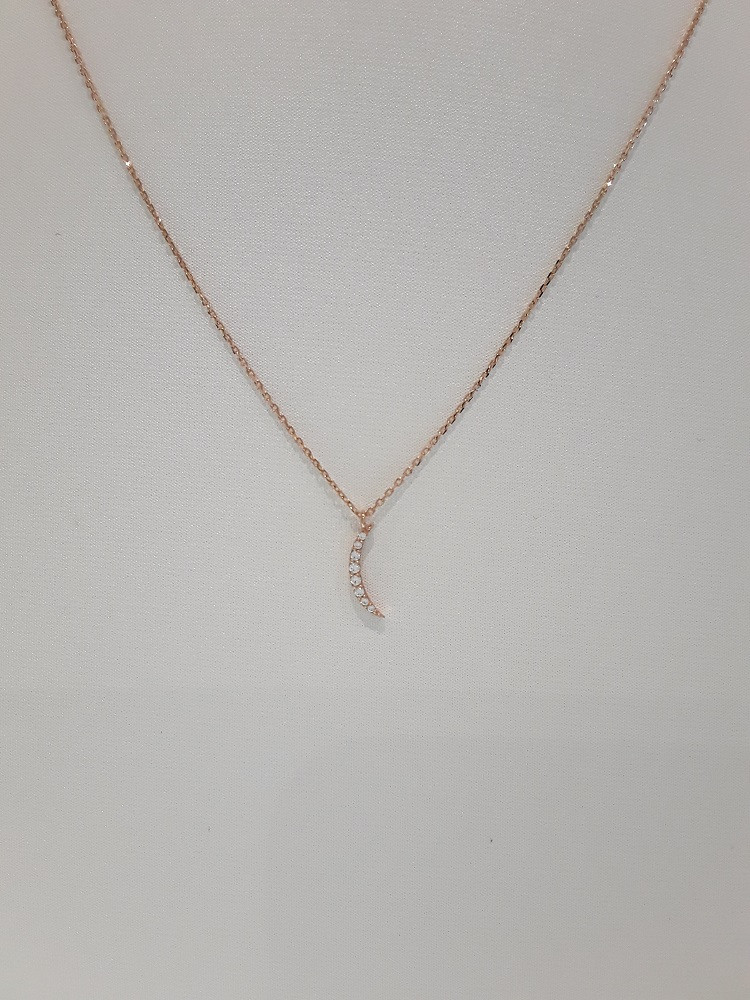 Stonehenge Rose Gold Necklace J0076 Minimal Style 