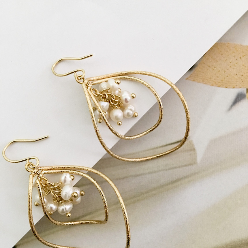 Frannet Pearl Freshwater Pearl Drop Earrings Styli