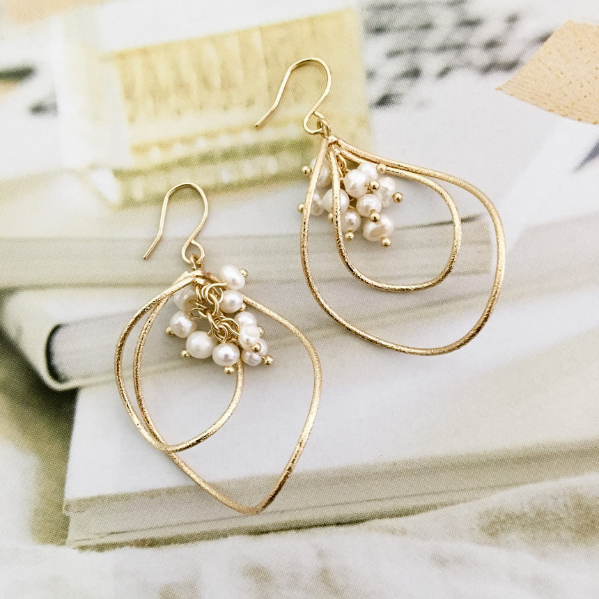 Frannet Pearl Freshwater Pearl Drop Earrings Styli