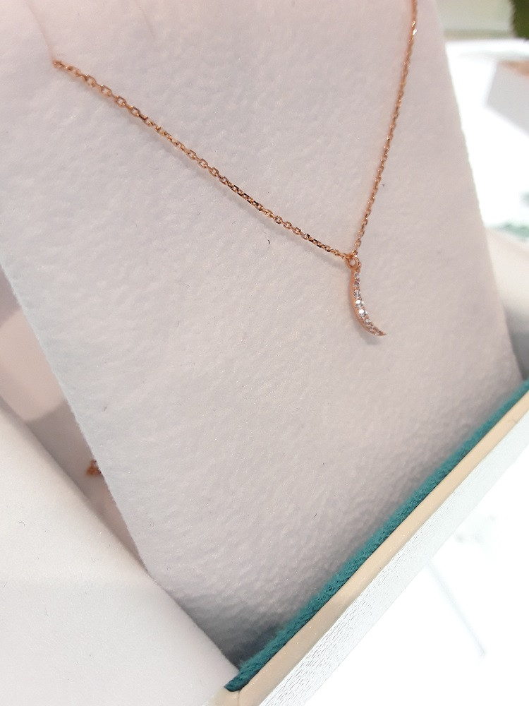 Stonehenge Rose Gold Necklace J0076 Minimal Style 