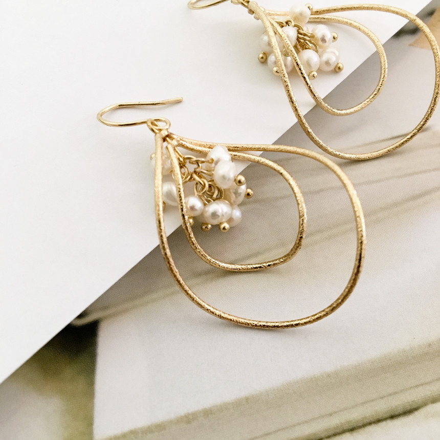 Frannet Pearl Freshwater Pearl Drop Earrings Styli