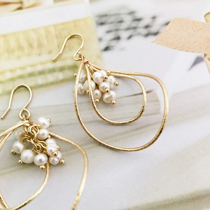 Frannet Pearl Freshwater Pearl Drop Earrings Styli